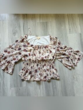 NWOT London Rose Milkmaid Top XL